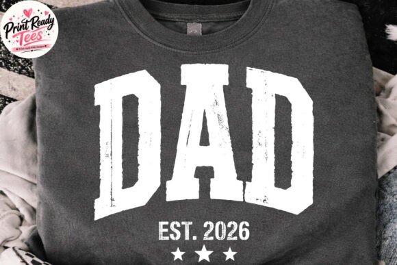 Celebrate New Dads: The Vintage Dad EST 2026 PNG Style