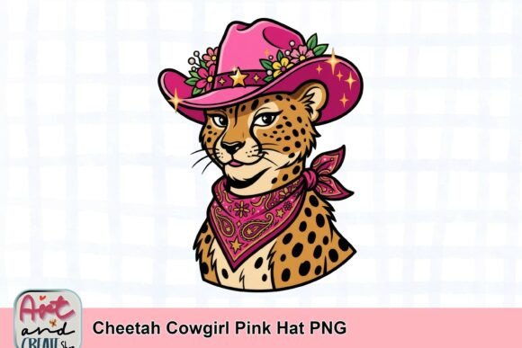 Cheetah Cowgirl Pink Hat PNG: Wild West Meets Modern Charm