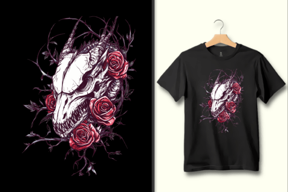 Dragon Skull Roses Tattoo Design: A Bold Visual Statement