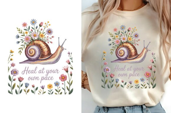 Embrace Wellness: The Heal at Your Own Pace Mental Health Tee Design