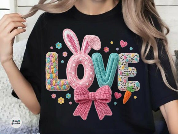 Faux Yarn Valentine Love: A Cozy Graphic for Modern Designs