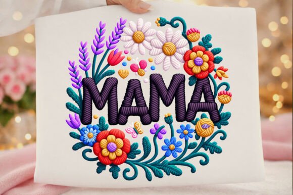 Floral Mama Yarn Embroidery: A Textured Gift for Mother's Day