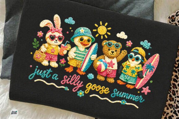 Just a Silly Goose Summer Faux Yarn PNG