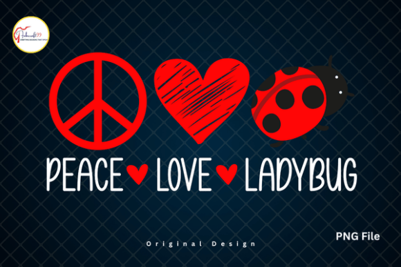 Peace Love Ladybug PNG: A Cheerful Design for Insect Lovers