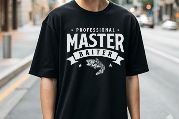 Professional Master Baiter Fishing Shirt: Witty Angler Design
