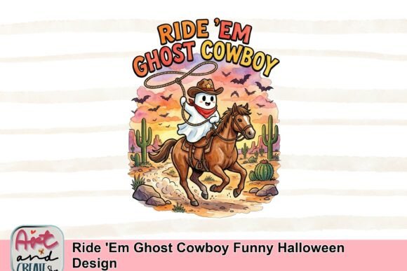 Ride 'Em Ghost Cowboy: Your Halloween Design Solution