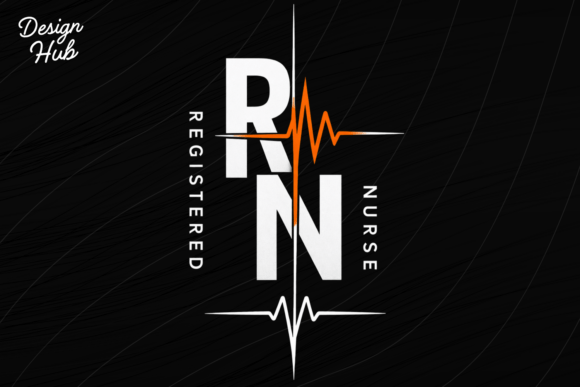 RN Heartbeat Line: A Clean Registered Nurse PNG