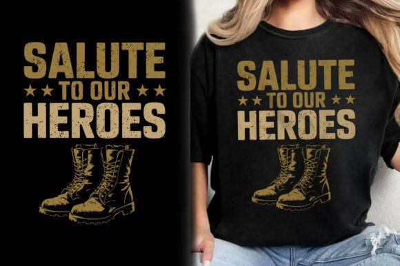Salute to Our Heroes Veteran Boot Shirt: A Design Asset with Purpose