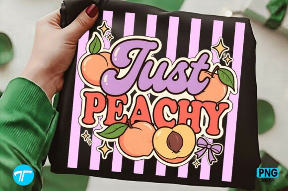 Striped Just Peachy Summer Fruit Shirt: A Burst of Retro Charm