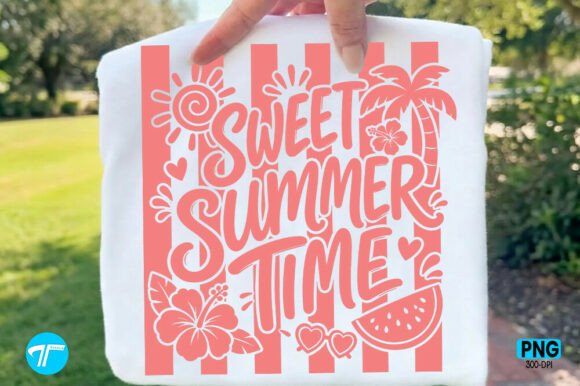 Striped Sweet Summer Time Trendy Shirt: Your New Favorite Design Asset