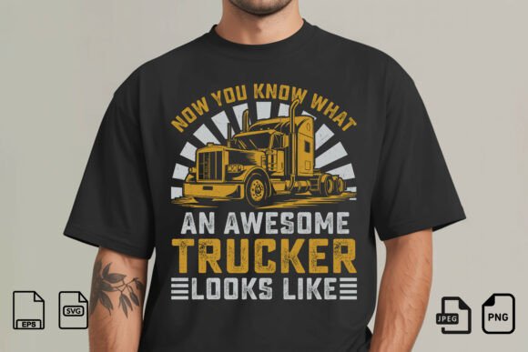 The Bold Spirit of the Awesome Trucker Looks Like Shirt