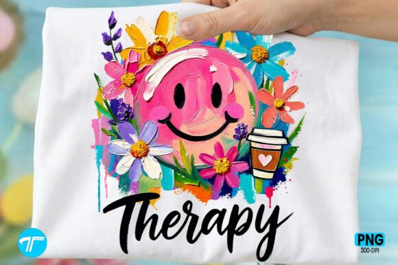 Using Therapy Mental Health Painted Shirt Png in Your Projects