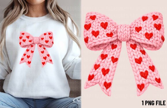 Valentine Coquette Bow Crochet Yarn PNG: Your Go-To for Charming Projects